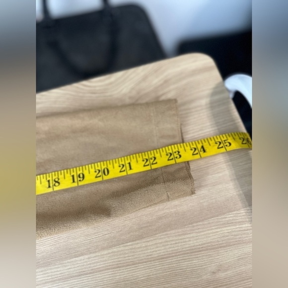 Zara Women’s Tan Faux Suede Fringe Open-Front Cardigan Sz Small - Picture 10 of 11